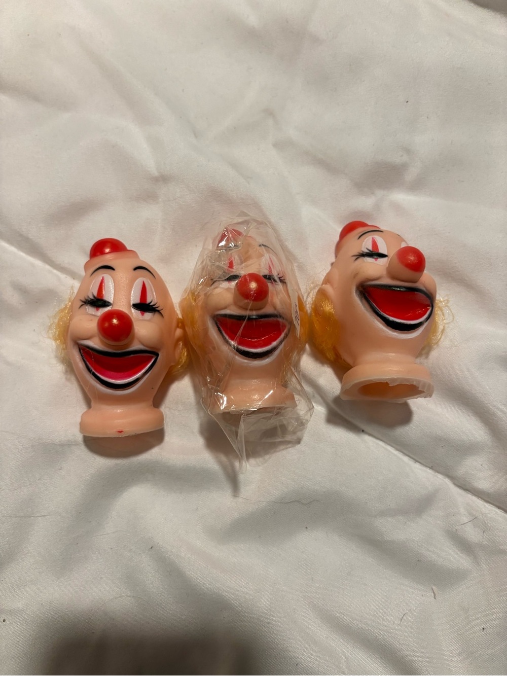 Clown Doll head Fibre Craft 7580 3 1/4 In Plastic Rooted Hair circus clown (3)